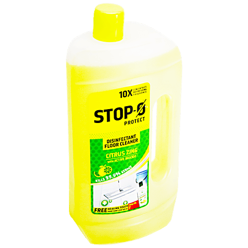 Stop-O Liquid Disinfectant Floor Cleaner - Citrus Zing, 975 ml