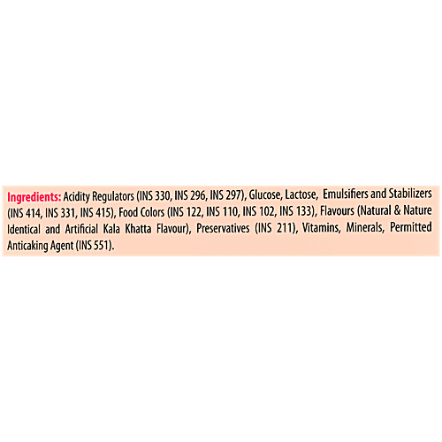 Rasna Fruit Fun Preparation Drink Mix Powder - Kala Khatta Flavour, Makes 32 Glasses, 20 g  