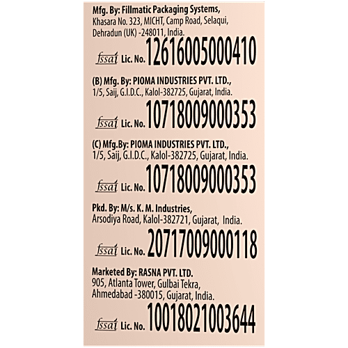 Rasna Fruit Fun Preparation Drink Mix Powder - Kala Khatta Flavour, Makes 32 Glasses, 20 g  