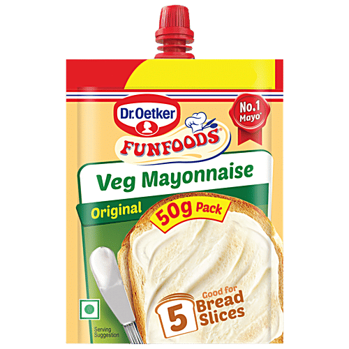 Dr.Oetker FunFoods Original Veg Mayonnaise, 50 g Pouch
