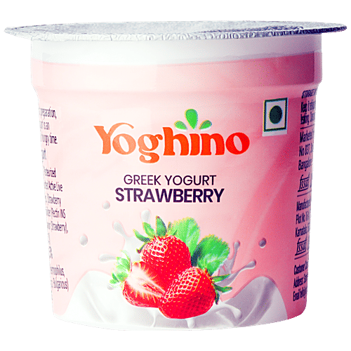 Buy Yoghino Greek Yogurt Strawberry, Rich & Creamy, High In Protein