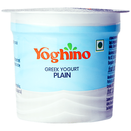Buy Yoghino Greek Yogurt Plain, Rich & Creamy, High In Protein Online