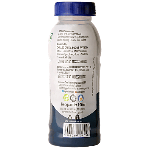 Yoghino Milk & Yogurt Smoothie - Blueberry, Rich In Protein, Good For Digestion, 190 ml  