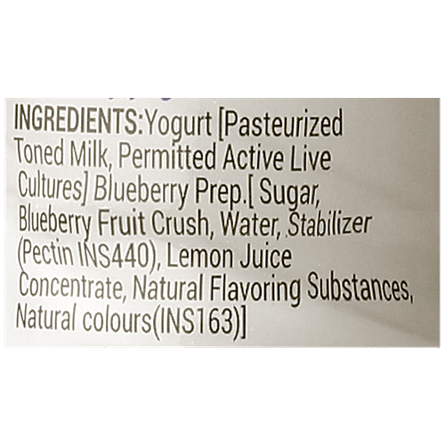 Yoghino Milk & Yogurt Smoothie - Blueberry, Rich In Protein, Good For Digestion, 190 ml  