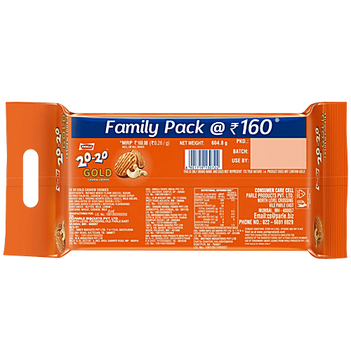 Parle 20-20 Gold Cashew Cookies, 604.8 g