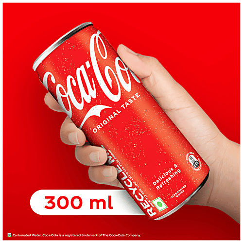 Coca Cola Original Cold Drink - Carbonated Water, Delicious & Refreshing, 300 ml (Buy 5 Get 1 Free) 