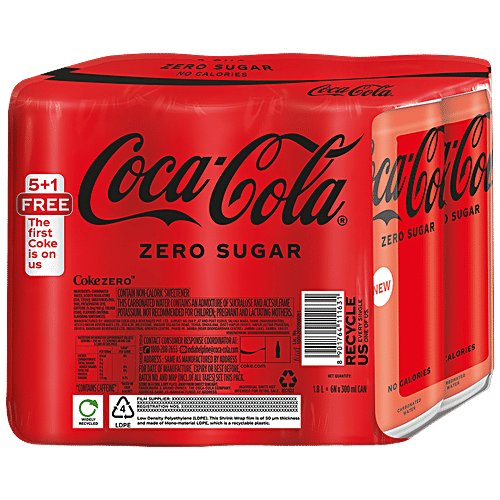 Buy Coca Cola Zero Sugar No Calories Soft Drink, Carbonated Water