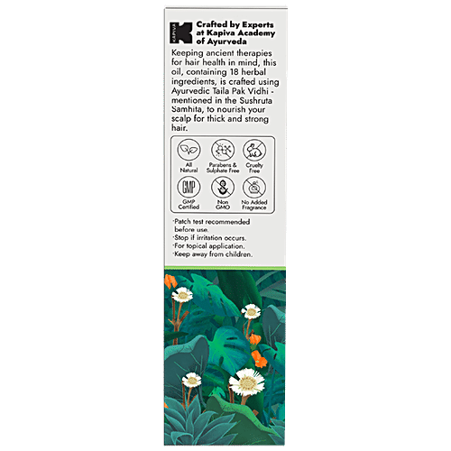 Kapiva Bhringraj Hair Nourishing Oil - 100% Ayurvedic, For Thick & Strong Hair, No Parabens, 200 ml  