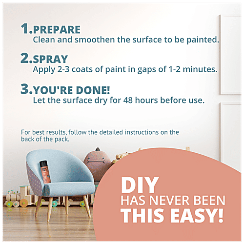 Asian Paints EzyCR8 Apcolite Enamel Paint Spray - Black, Fast Drying, Multi-Surface Use On Metal, Wood, Canvas, 200 ml  