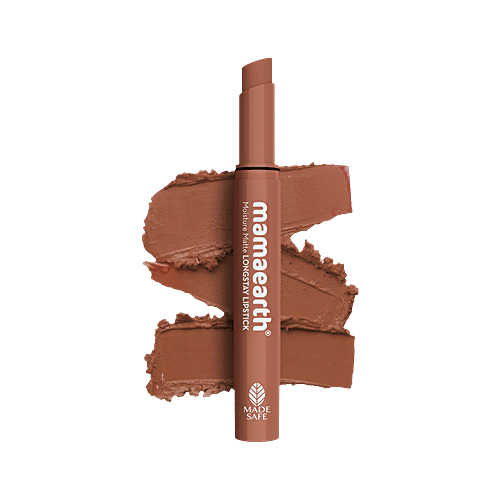Mamaearth Moisture Matte Longstay Lipstick - With Avocado Oil & Vitamin E, For 12 Hour Stay, 2 g 04 Cinnamon Nude 