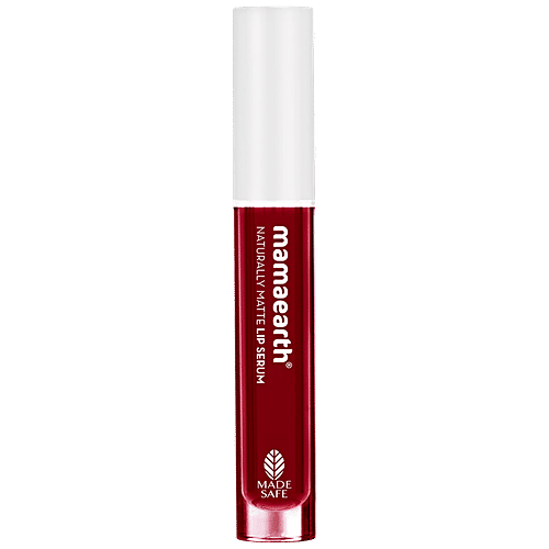 Mamaearth Naturally Matte Lip Serum/Liquid Lipstick - With Vitamin C & E, For Upto 12 Hour Long Stay, 3 ml 04 Chirpy Cherry 