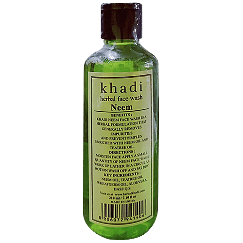 Buy Khadi Herbal Neem Face Wash Removes Dirt & Impurities Online at