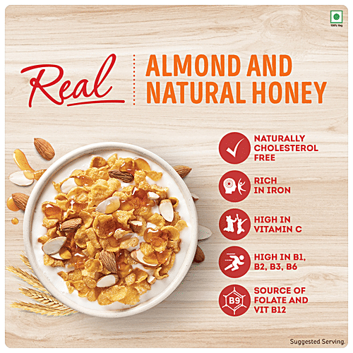 Buy Kellogg's Corn Flakes Real Almond Honey, Breakfast Cereals, High