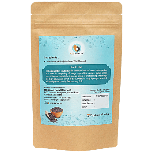 Two & A Bud Himalayan Jakhiya Wild Mustard Seeds - Adds Flavour, Rich In Fibre, 100 g Pouch 