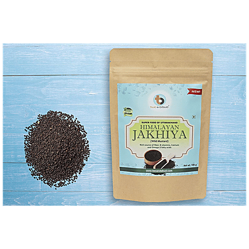Two & A Bud Himalayan Jakhiya Wild Mustard Seeds - Adds Flavour, Rich In Fibre, 100 g Pouch 