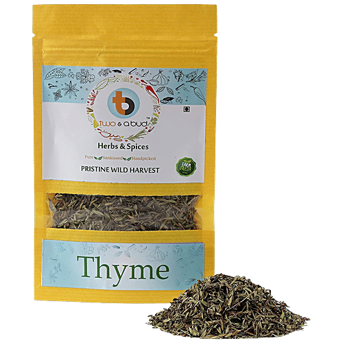 Buy Two & A Bud Organic Thyme Leaves Herbs & Spices Enhances Flavour