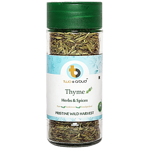 Buy Two & A Bud Organic Thyme Leaves Herbs & Spices Enhances Flavour, Reduces Cough Online at