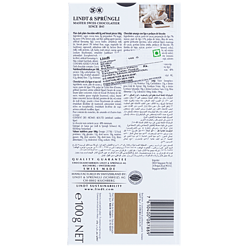 Lindt Fig Intense Dark Chocolate - World Class, Premium, 100 g  