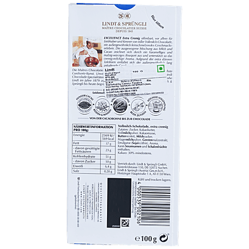 Buy Lindt Extra Creming Vollmilch Chocolate World Class, Premium