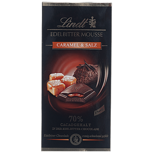 Buy Lindt Edelbitter Mouse Caramel & Salz Fine Dark Chocolate, High Cocoa Content, Online at
