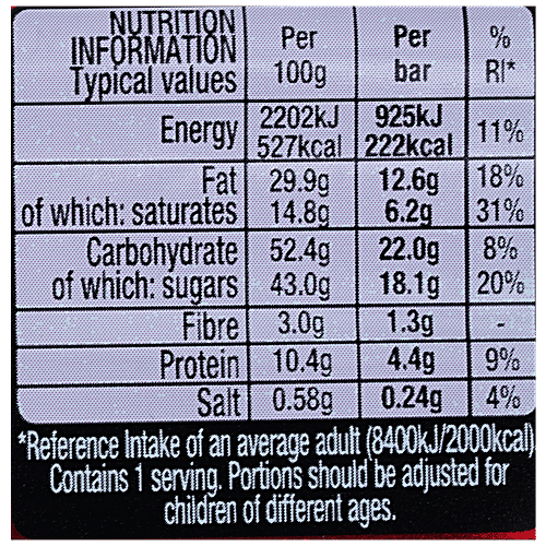 Nestle Imported Crunchy Peanut Butter Chocolate Bar, 42 g