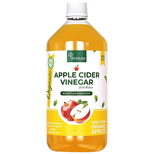 Buy Herbal max Apple Cider Vinegar With Mother Vinegar, Raw