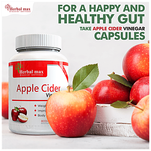 Buy Herbal max Apple Cider Vinegar Capsules For Body Detoxification