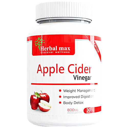 Buy Herbal max Apple Cider Vinegar Capsules For Body Detoxification
