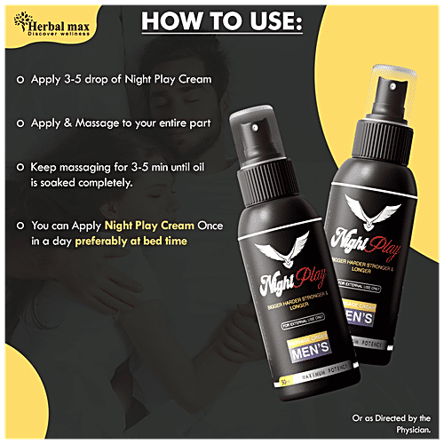 Buy Herbal max Night Play Massage Cream For Men, Revives Vigor