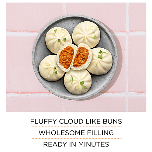 Prasuma Bao Buns - Butter Chicken, Stuffed Bread, No Preservative, Frozen, 100 g (2 pcs) 