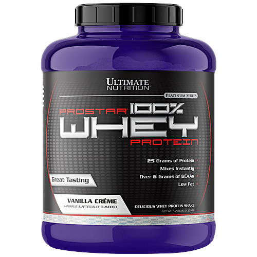 Ultimate Nutrition Prostar 100% Whey Protein - Vanilla Creme, Provides Energy, 2.39 kg