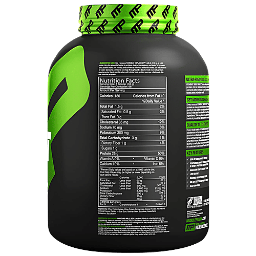 MUSCLEPHARM Combat 100% Whey Protein - Chocolate Milk, Easy To Digest, Gluten Free, 2.26 kg  