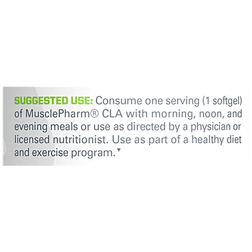 Buy MUSCLEPHARM Essentials CLA Weight Loss Support Dietary Supplement