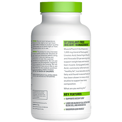 MUSCLEPHARM Essentials CLA Weight Loss Support Dietary Supplement Softgel - Helps To Reduce Fat, 90 pcs