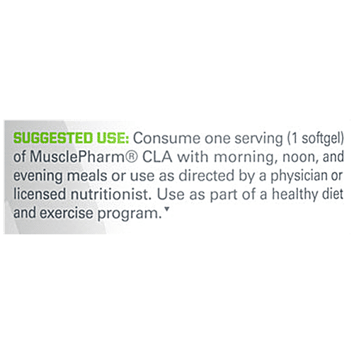 MUSCLEPHARM Essentials CLA Weight Loss Support Dietary Supplement Softgel - Helps To Reduce Fat, 90 pcs