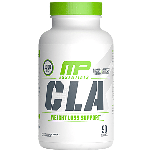 MUSCLEPHARM Essentials CLA Weight Loss Support Dietary Supplement Softgel - Helps To Reduce Fat, 90 pcs