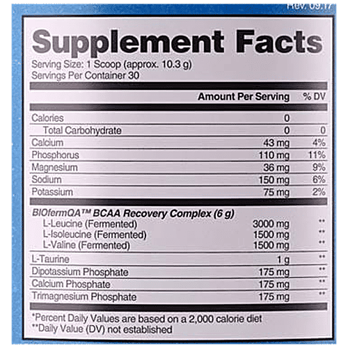 EVOGEN Aminoject Premium Amino Acid Accelerator Dietary Supplement - Blue Raspberry, 291 g  