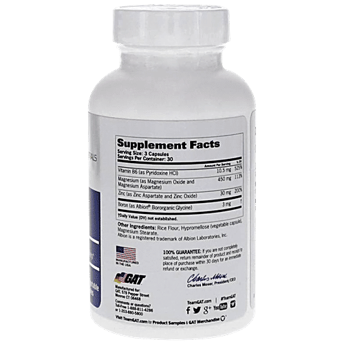 GAT Sport ZMAG-T Dietary Supplement Capsule - Enhances Muscle Size & Strength, 90 pcs