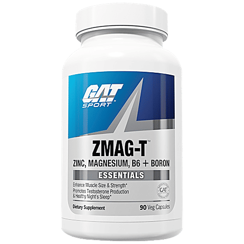 GAT Sport ZMAG-T Dietary Supplement Capsule - Enhances Muscle Size & Strength, 90 pcs