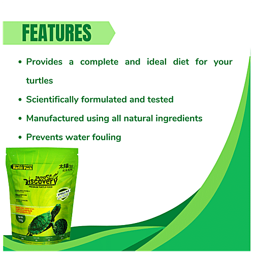 Taiyo Pluss Discovery Premium Turtle Food With Spirulina & Vitamin C - Staple Sticks For All Reptiles, 1 kg Pouch 
