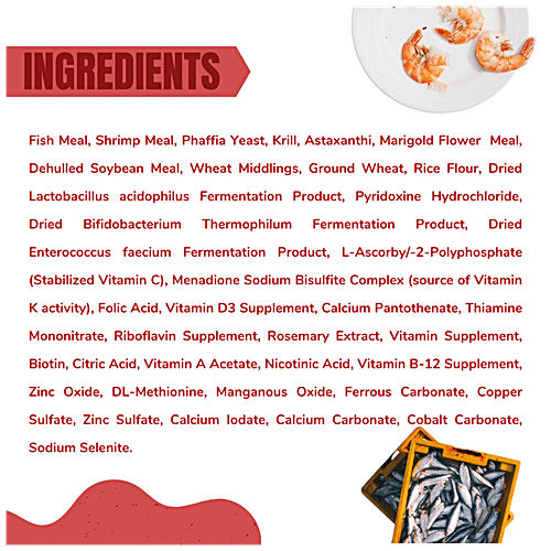 Taiyo Pluss Discovery Hi - Red Premium Flower Horn Fish Food - With More Astaxanthin, Highly Colour Enhancing Formula Increases Life Span, 220 g  Highly Colour Enhancing
Increases Life Span