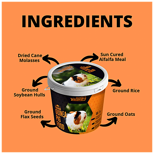 Taiyo Pluss Discovery Premium Guinea Pig Food - Sturdy Growth, Suitable For All Age Groups, 500 g  