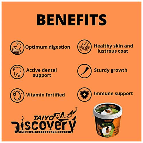 Taiyo Pluss Discovery Premium Guinea Pig Food - Sturdy Growth, Suitable For All Age Groups, 500 g  