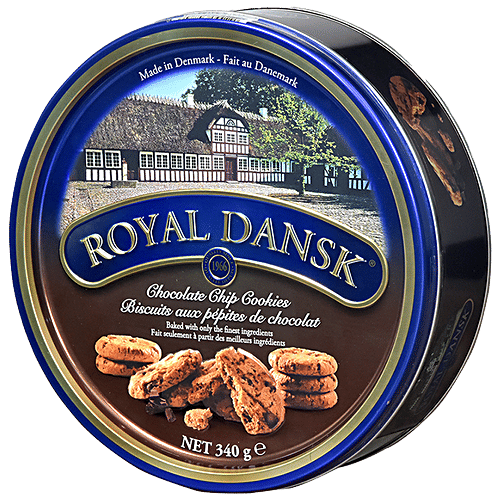 Royal Dansk Chocolate Chip Cookies - Baked With Finest Ingredients, 340 g  