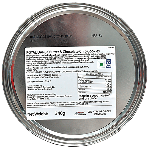 Buy Royal Dansk Butter Cookies & Chocolate Chip Cookies Baked With