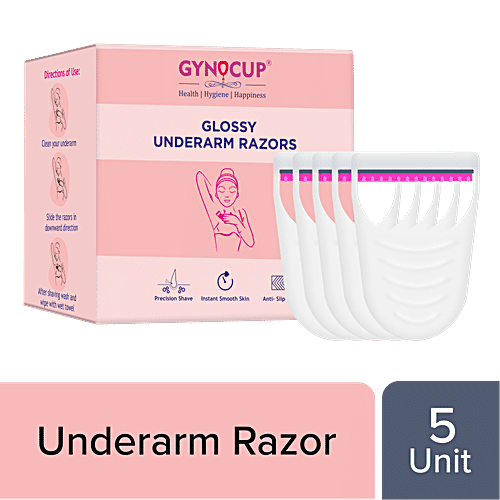 Buy Gynocup Glossy Underarm Razors, No Cut Safe & Comfortable Shaving