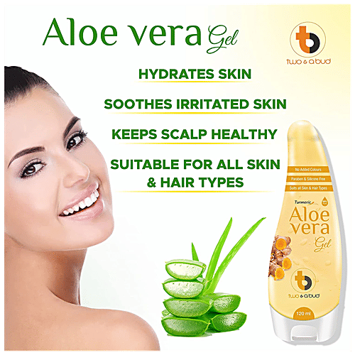Buy Two & A Bud Turmeric Aloe Vera Gel Nourishing, Hydrating Online