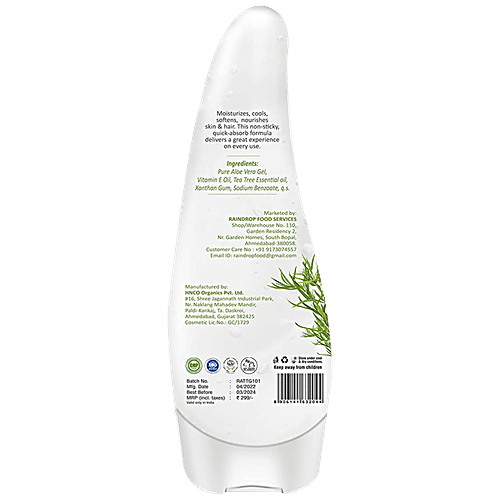 Two & A Bud Tea Tree Aloe Vera Gel - Rich In Nutrients, Nourishing, 120 ml Bottle 