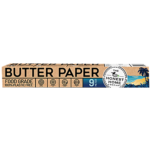 The Honest Home Company Butter Paper - Food Grade,100% Wood Pulp, Non-Sticky, 9 M, 1 pc  