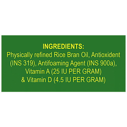 NATURE PURE Rice Bran Oil - Refined, Vitamin A, D, E, Boosts Immunity, Reduces Bad Cholesterol, 1 L Pouch 